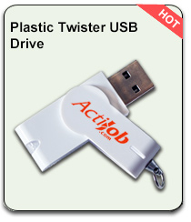 Plastic twister USB drive