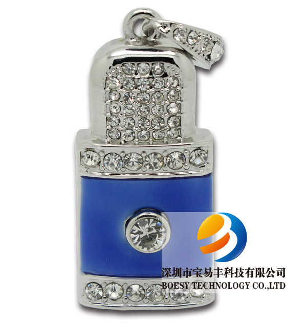 Rhinestone sapphire usb pen drive